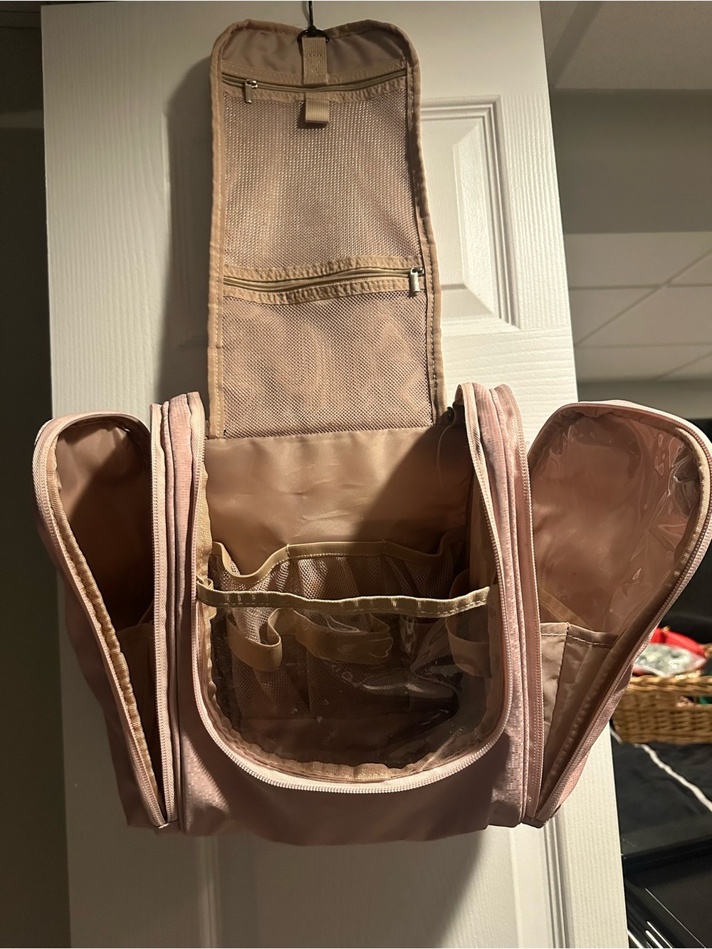 Hanging Travel Toiletry Bag Organizer - Blush Pink